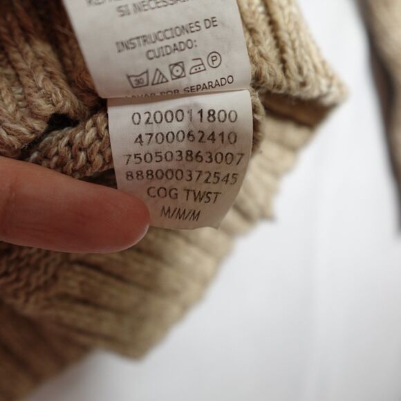 Chaps By Ralph Lauren Men’s Brown Knit Pullover Sweater Sz Medium Elbow Patches - Picture 14 of 14